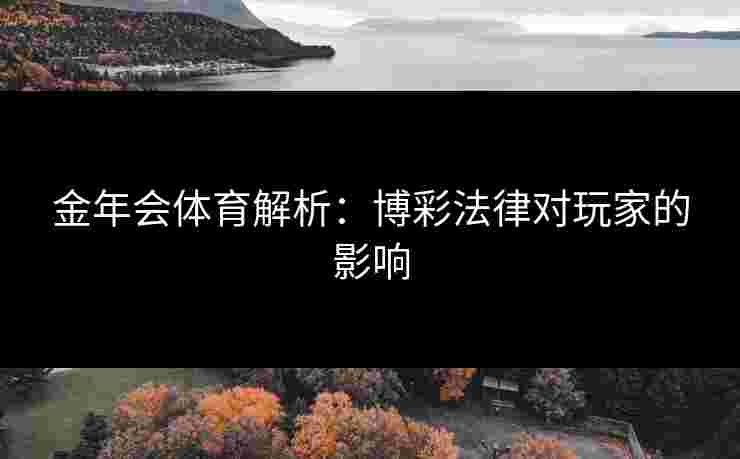 金年会体育解析：博彩法律对玩家的影响