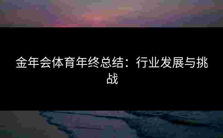 金年会体育年终总结：行业发展与挑战
